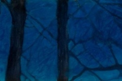 Between the Trees II<br /> Watercolor and pastel on paper, 7