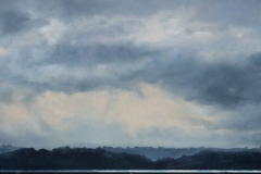 Breaking Sky<br />Oil on board, 11\"X31 1/2\"