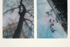 Sidewalk Shadow Series IWatercolor & pastel on paper, 18"X24"