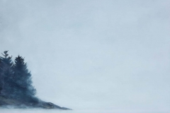 Buck's Harbor, Gray DayOil on board, 19x15"
