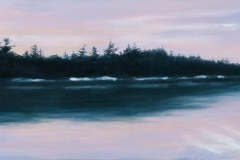 Coastline in WinterOil on board, 14"X36"