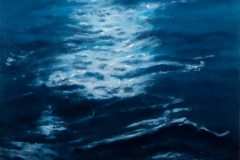 Moon LitOil on panel, 25" square