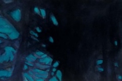 Between the Trees I Watercolor and pastel on paper, 7