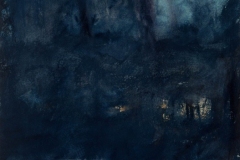 Twilight Through My Window II Watercolor and pastel on paper, 16 x 12 1/4