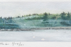 Buck Harbor In FogOn paper, 9 1/2" X 4 1/2"