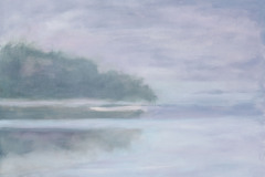 Winter Light, Oil on panel, 8X19"