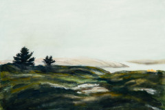 Winter Point, Watercolor & pastel on paper, 16X21"
