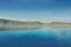 Morning Mist, Sedgewick, 2025Oil on board, 21"X43"